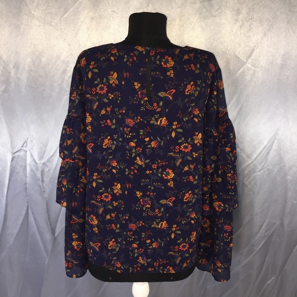 Madewell floral printed ruffle sleeve blouse - Picture 3 of 10